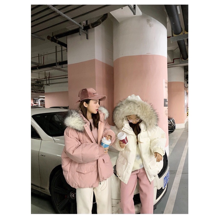 Áo phao béo kèm mũ lông tách rời ba màu xanh đen, xanh dương và xanh lá freesize dưới 70kg - Hàng chuẩn QCCC | BigBuy360 - bigbuy360.vn