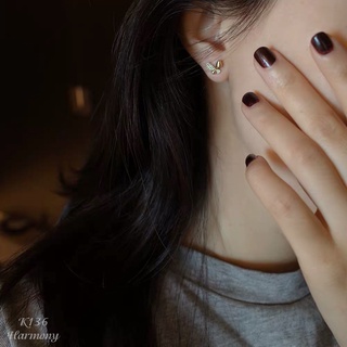 Khuyên tai nữ bạc mạ vàng, bông tai nữ hồ điệp cánh bướm đính đá cực sang, xinh xắn, nữ tính K136| TRANG SỨC BẠC HARMONY