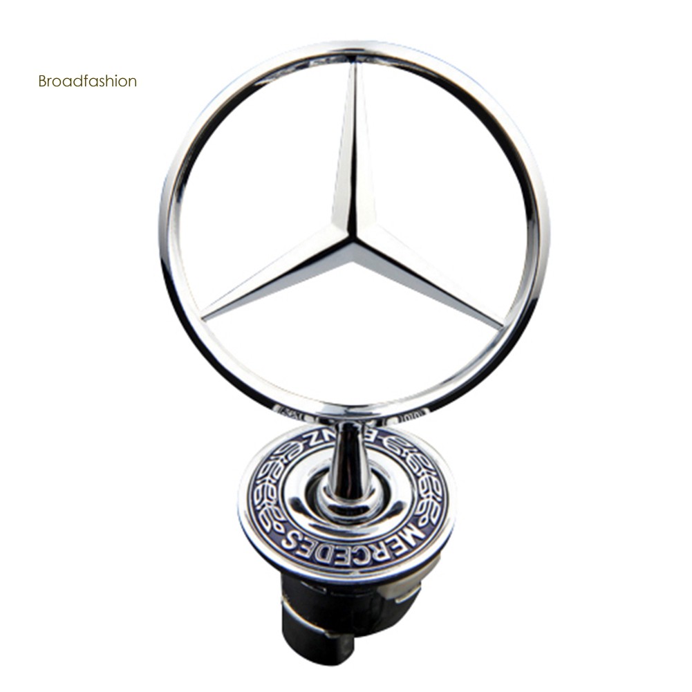 2 Huy Hiệu Logo Gắn Mui Xe Mercedes Benz C200 E260 S300 S350 S500