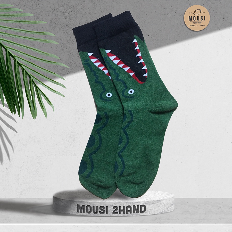 Tất  họa tiết động vật, tranh vẽ - nhiều màu - vintage, cổ điển - unisex