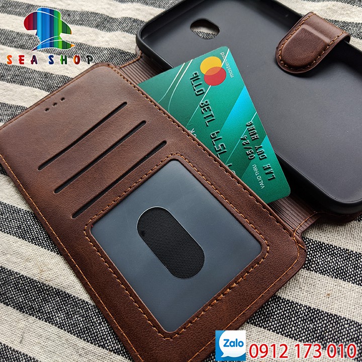 Bao da Samsung Galaxy J7 Pro SM-J730 Nắp gập - Ốp lưng 2 mặt thiết kế ví cài thẻ, thiết kế ngăn lớn để tiền mặt | BigBuy360 - bigbuy360.vn