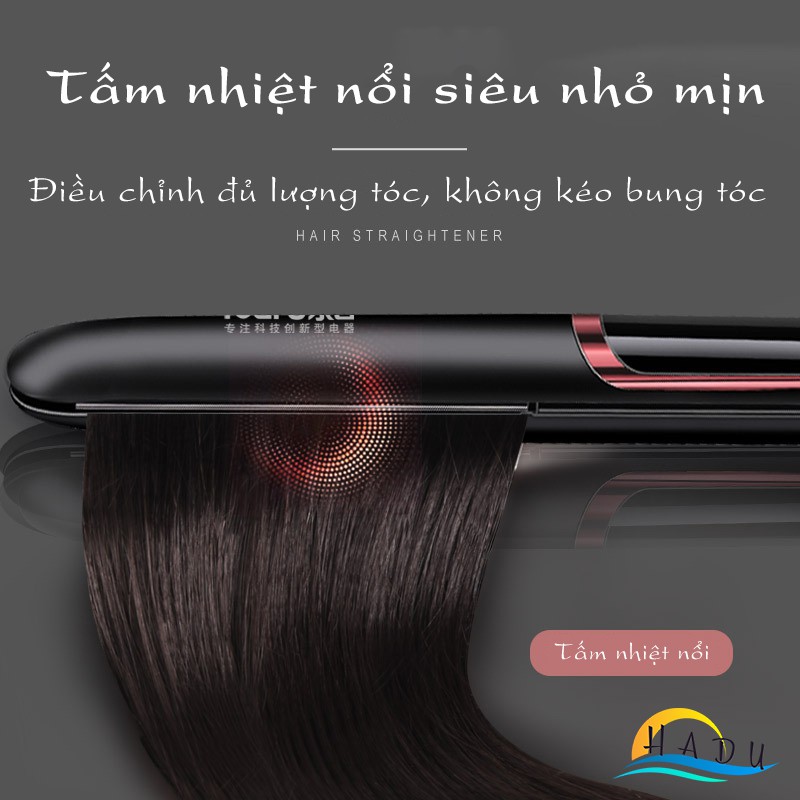 Máy ép tóc cao cấp nóng nhanh tạo hình nhanh nhiệt đều không gây xơ khô chẻ ngọn tóc HADU