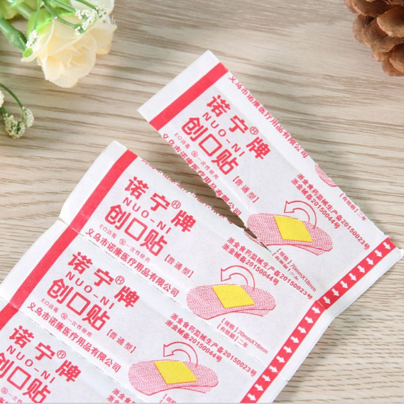 (Hàng Mới Về) Set 50 Miếng Dán Sơ Cứu Y Tế Thoáng Khí Chống Nước Dùng Một Lần Cho Người Lớn Và Trẻ Em