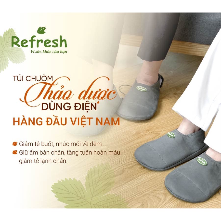 Túi Chườm Nóng Thảo Dược Dùng Điện REFRESH Giảm Đau Nhức Bàn Chân, Giảm Tê Lạnh, Nhức Mỏi Chân