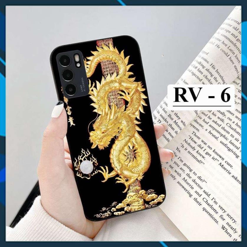Ốp lưng Oppo A54/A55 - Oppo A74/A95 - Oppo A94 - Oppo Reno 4/4 Pro - Reno 5 - Reno 6/6z in hình Rồng Vàng 3D