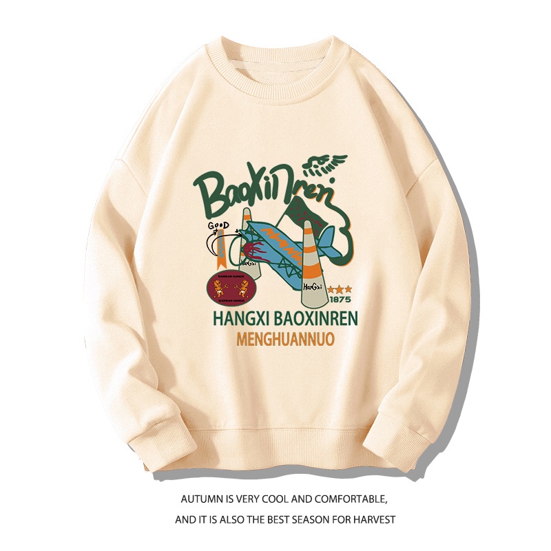 Áo thun nữ NRVP dài tay dáng rộng in hình phong cách Hàn Quốc mới