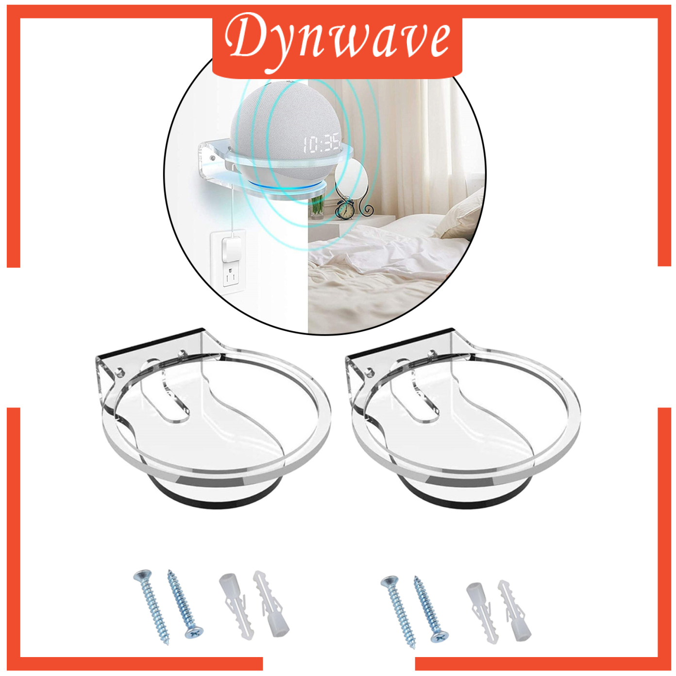 [DYNWAVE]Premium Clear Home Speaker Wall Mount Holder for Homepod Mini Wall Stand