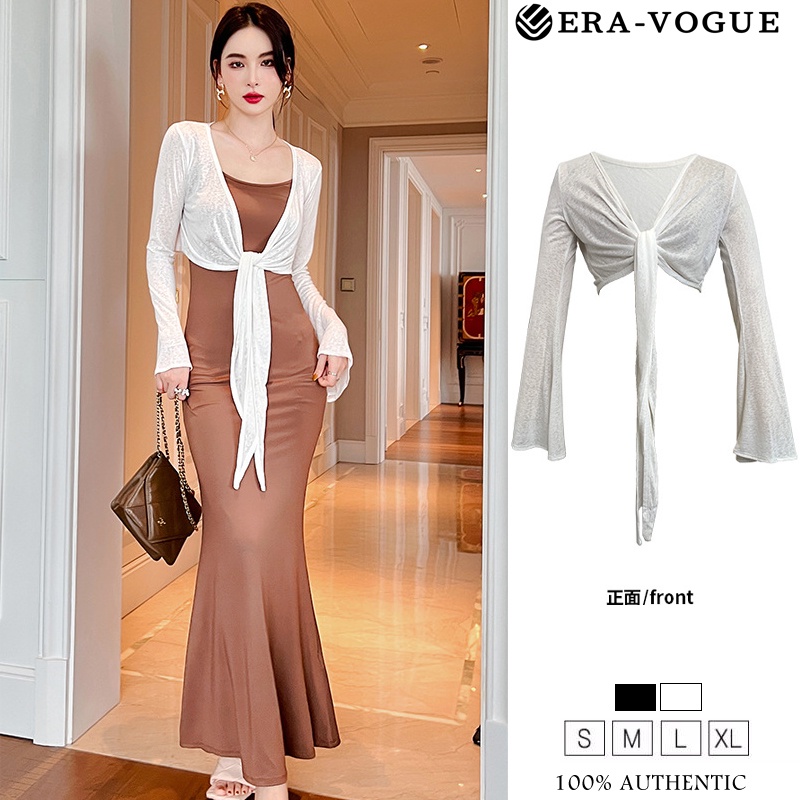EraVogue🌷 Áo Khoác Cardigan Dệt Kim Mỏng Thời Trang Mùa Hè Cho Nữ 5681