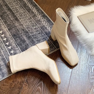 (sẵn 35/38) Boots trơn da Quảng Châu ( có ảnh thật)