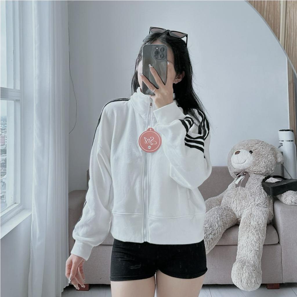 KHOÁC BOMBER DA LỘN VIỀN TAY
