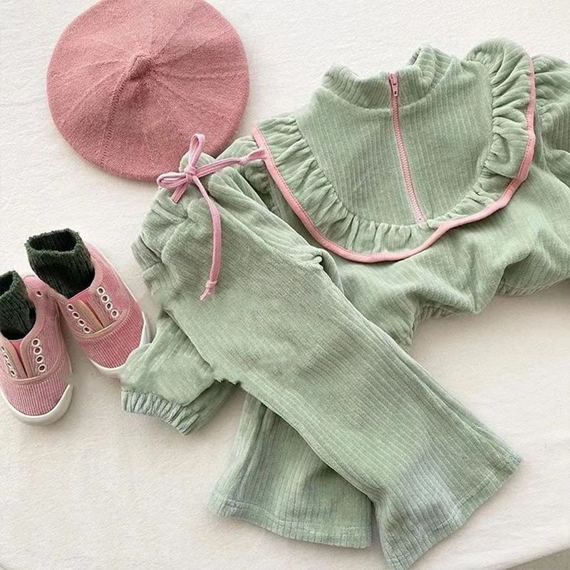 [Babycat] Hàng Có Sẵn Áo Sweater Vải Nhung Phong Cách Nhật Bản Hàn Quốc Nhật Bản Mùa Xuân Thu Cho Bé Gái