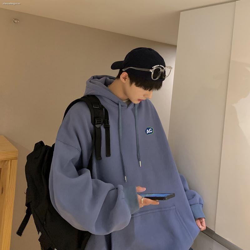 Áo khoác hoodie dáng rộng phong cách Hàn Quốc thời trang xuân thu cho các cặp đôi