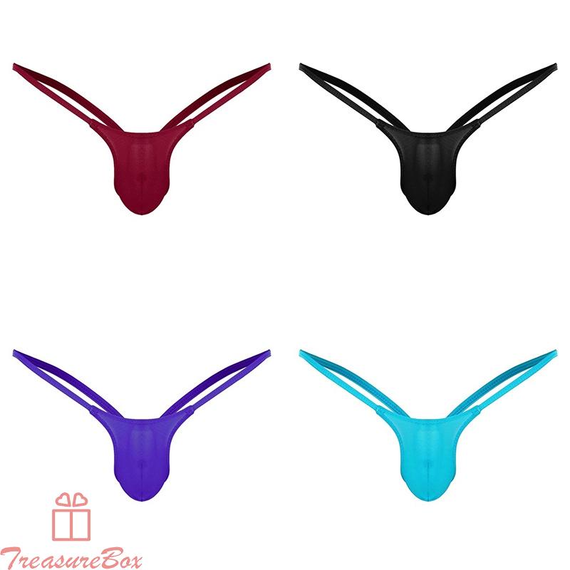Men Underwear Solid Tanga Thongs Breathable G-strings Knickers Underpants