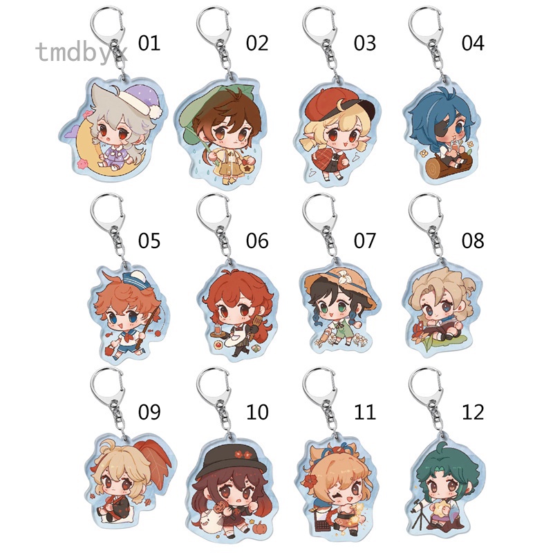 Móc khóa hình nhân vật game Genshin impact Zhongli Kazuha