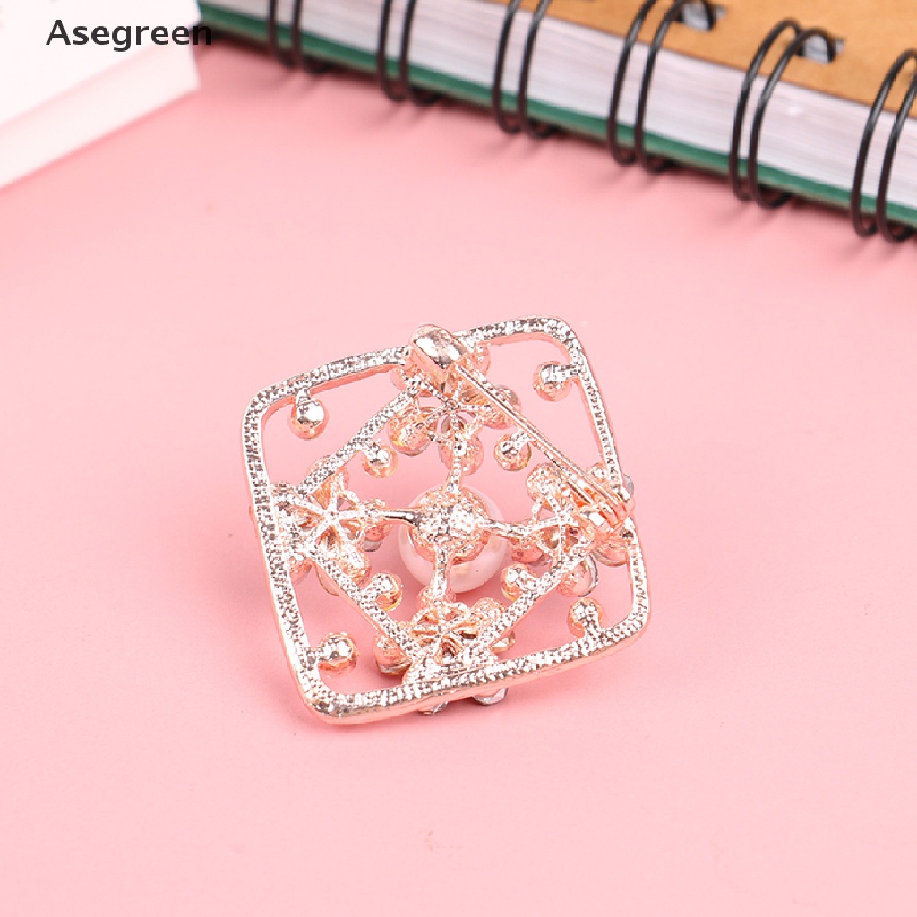 [Asegreen] Ghim Cài Áo Hình Thánh Giá Đính Đá Ngọc Trai Thời Trang