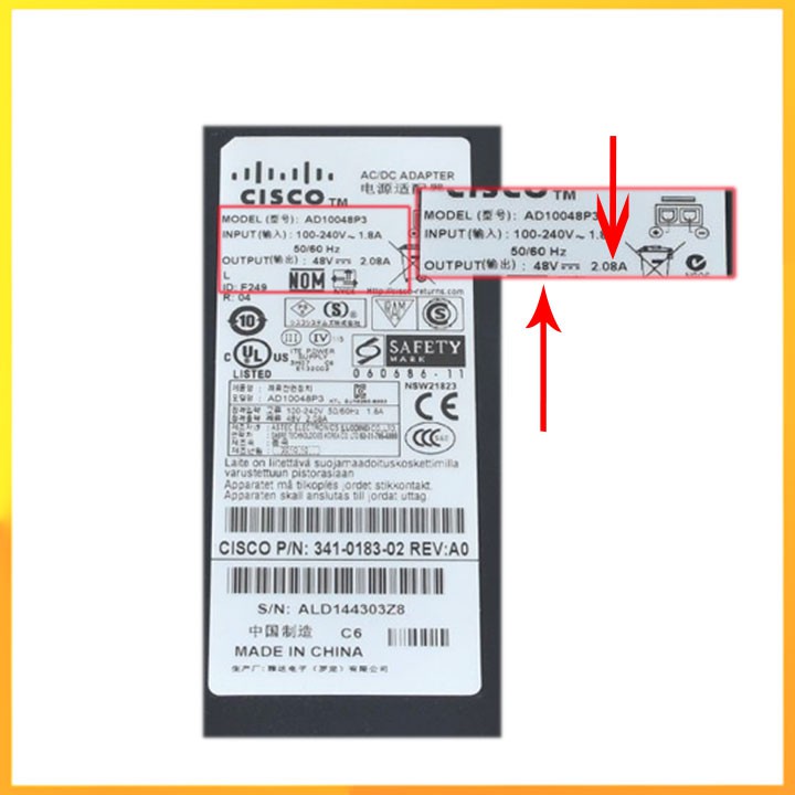 Bộ nguồn Cisco 48v 2.08a