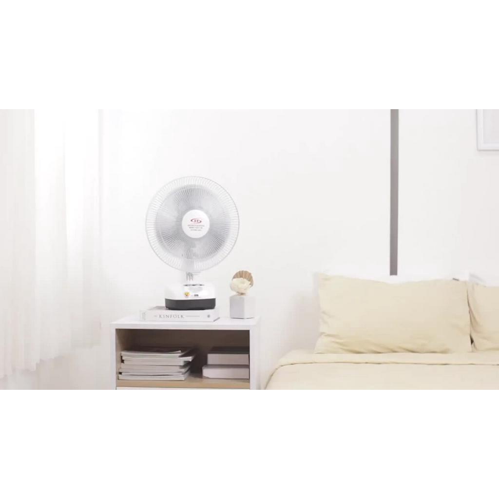 Quạt sạc tích điện để bàn AC&DC 12 inch Honjianda FL301/312 1-2 bình - có đèn LED & USB | BigBuy360 - bigbuy360.vn