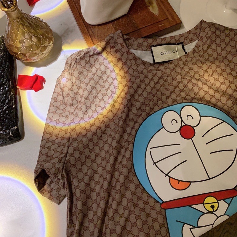 Áo phông cổ tròn Gucci GG/GC Doraemon mẫu siêu hot 2021