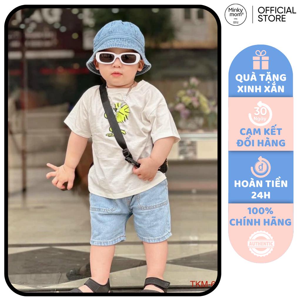 Bộ Quần Áo Cho Bé Trai, Bé Gái Cotton Quần Jeans Họa Tiết PEANUTS Dễ Thương, Đồ Bộ Cho Bé Mặc Đi Chơi Đi Học CK344