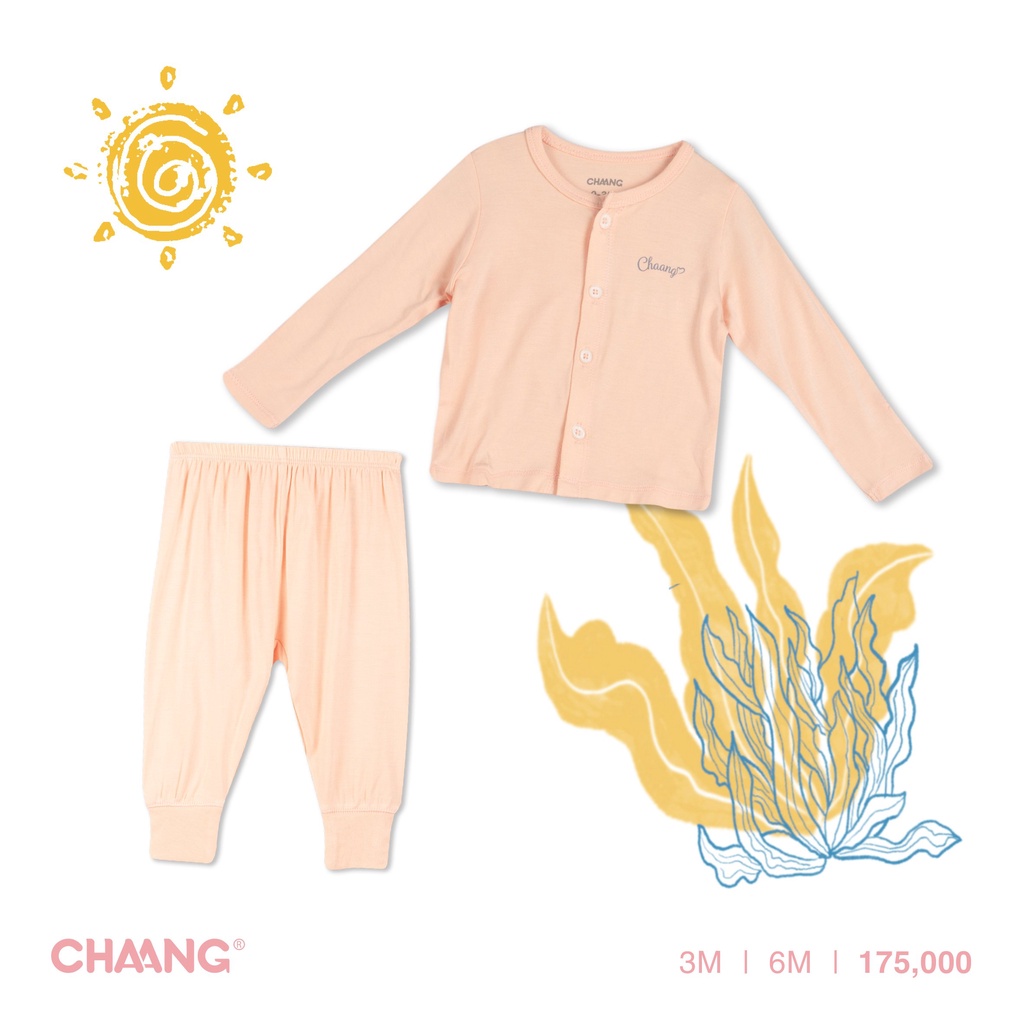 Bộ dài tay cúc giữa sơ sinh Chaang- BST sơ sinh Dreamy Chaang &amp; Under the sea