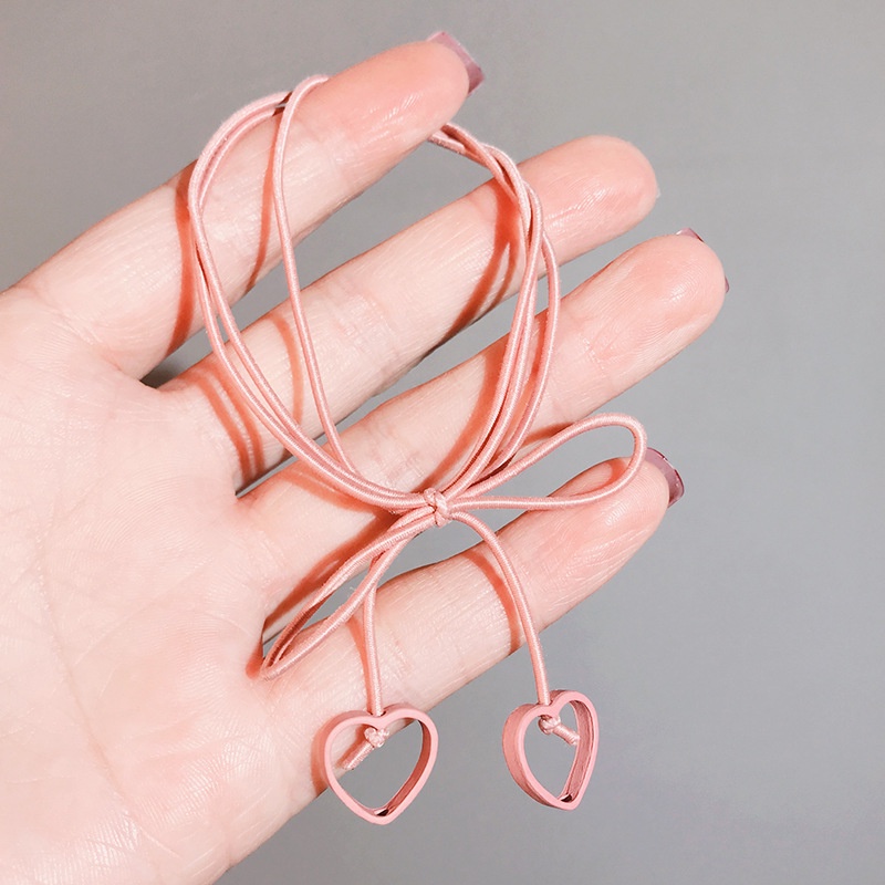 Dây cột tóc nơ trái tim SD609 màu dễ thương, cute, xinh đẹp phong cách Hàn Quốc làm phụ kiện tóc thời trang cho nữ