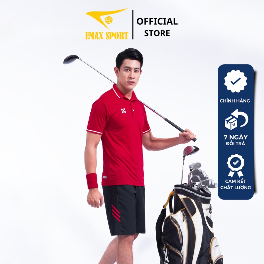 Áo Golf thể thao Nam Nữ Hermod Shine, vải thun lạnh cao cấp, co giãn tốt -  Màu Đỏ