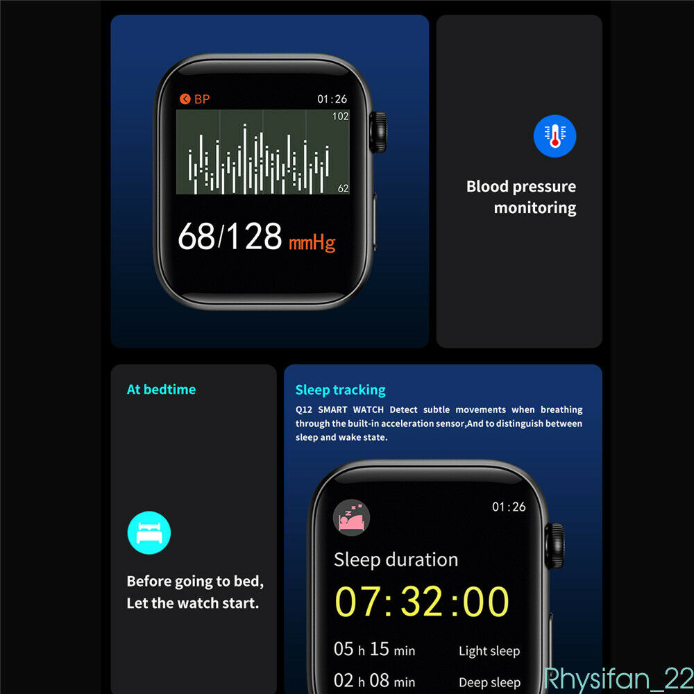 Đồng Hồ Thông Minh Q12 Kết Nối Bluetooth Hỗ Trợ Theo Dõi Sức Khỏe Kèm Phụ Kiện