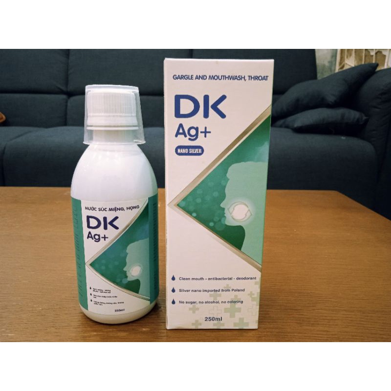 🇵🇱DK Ag+🇵🇱 Nước súc miệng Nano Bạc DK Ag+, hương bạc hà thơm mát giúp ngừa sâu răng, giảm nhiệt miệng