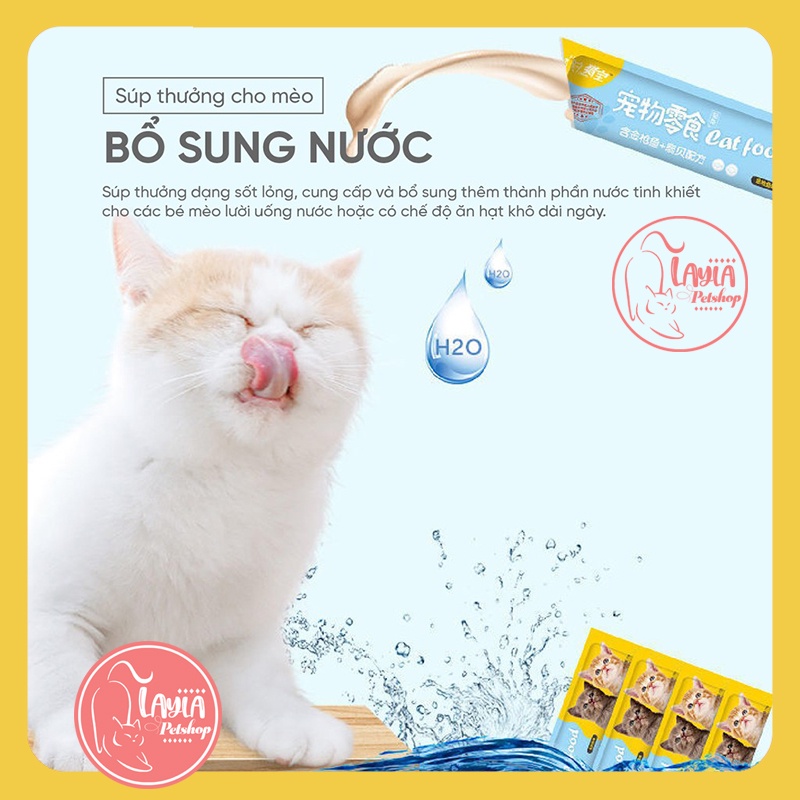 Combo 10 Thanh Súp Thưởng cho mèo Cat Food