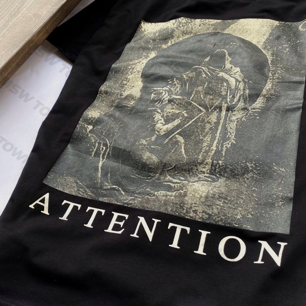 Áo thun tay lỡ Attention, áo phông cotton nam nữ unisex, MSW Town | BigBuy360 - bigbuy360.vn