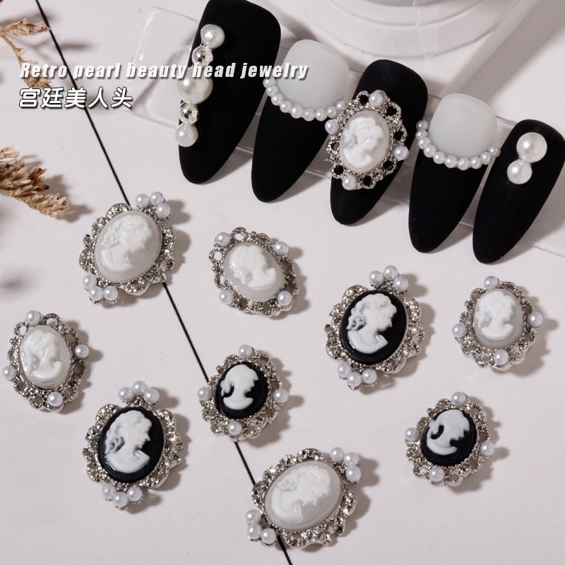 Charm khung cô gái cổ điển  mẫu mới trang trí đính móng