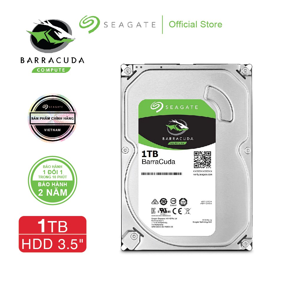 Ổ cứng HDD 3.5" Seagate Barracuda 1TB SATA 7200RPM_ST1000DM010