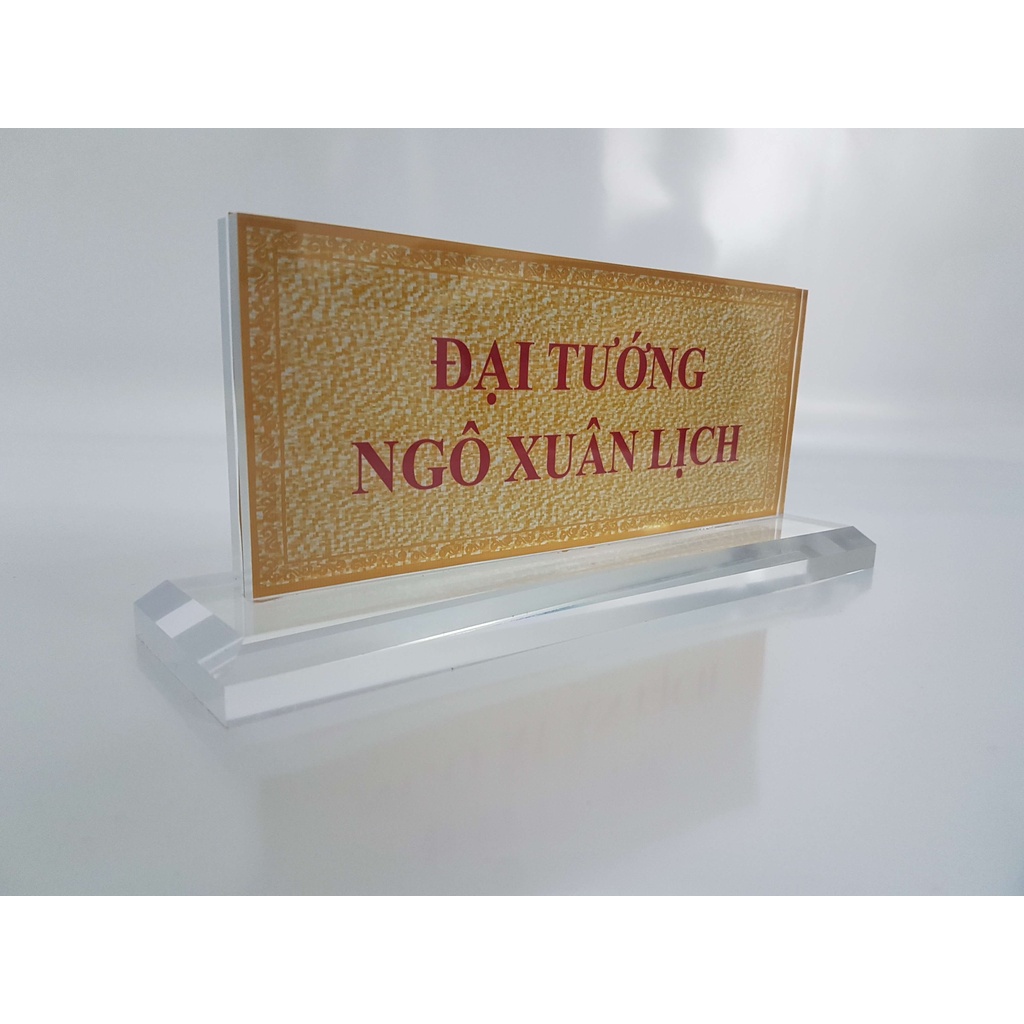 Biển chức danh mica để bàn100x200mm