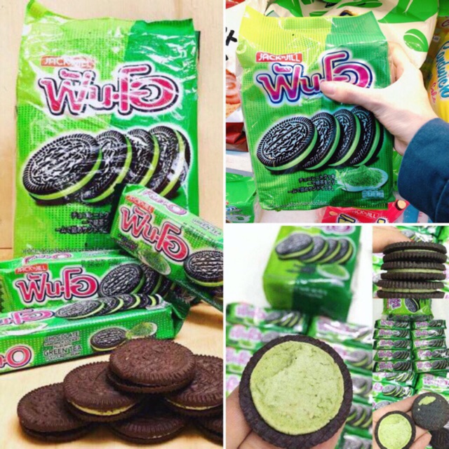 Bánh quy kem trà xanh Wu-Fo Thái lan 600g