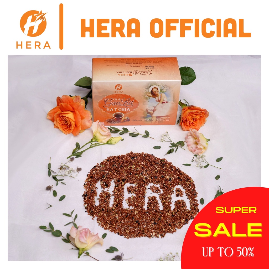 Trà gạo lứt hạt chia giảm cân HERA – Trà giảm cân đào thải mỡ thừa, không tác dụng phụ