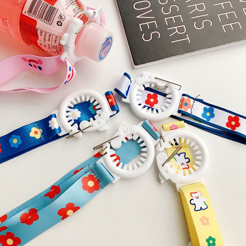 Dây Đeo Bình Và Chai Nước Nhỏ Cute Hoạ Tiết Hoạt Hình, dài 60cm xinh xắn tiện lợi