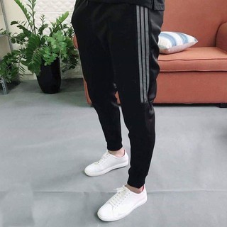 Quần Jogger Nỉ Thể Thao Phối 3 Sọc Nam!