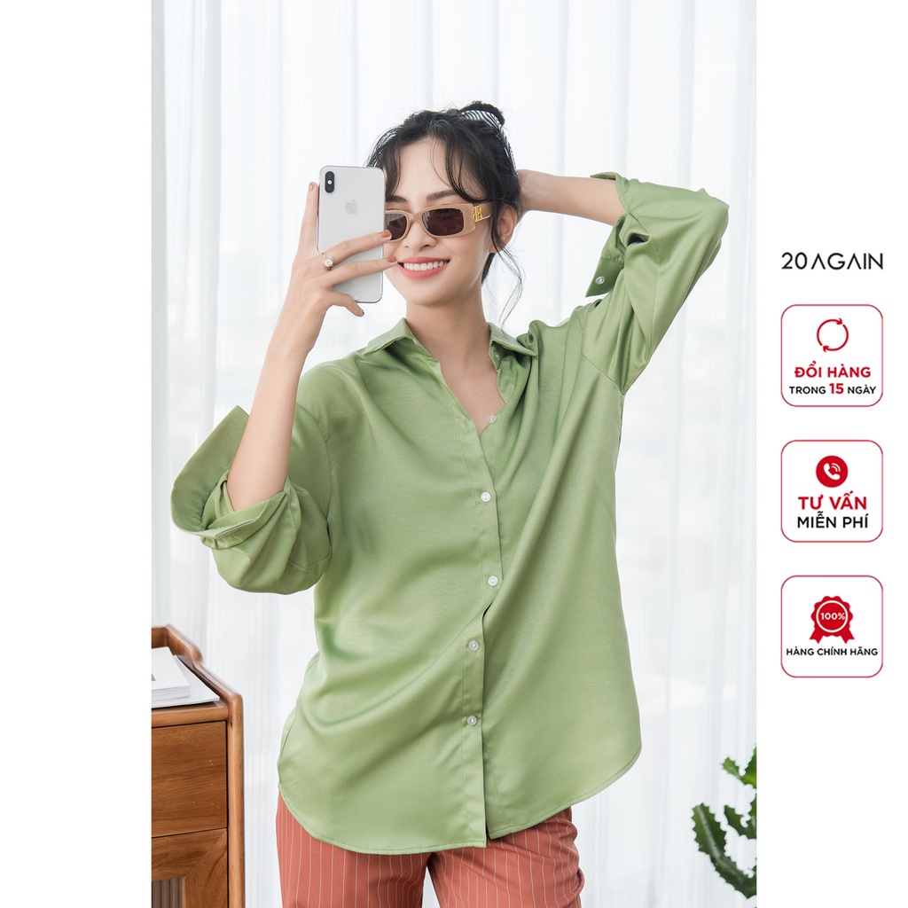 Áo sơ mi dài tay cổ đức 20Again, thiết kế độc đáo, sành điệu ASA2425