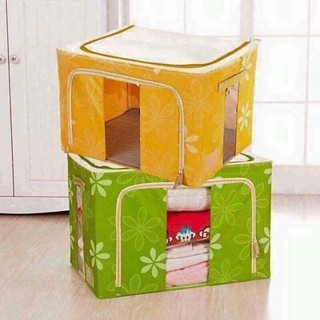 [MÀU NGẪU NHIÊN] HỘP ĐỰNG CHĂN MÀN QUẦN ÁO KHUNG SẮT CHẮC CHẮN