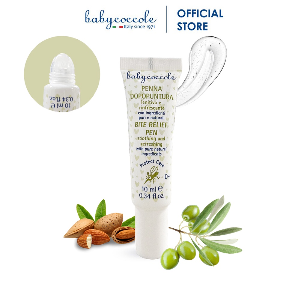 Bút Chấm Muỗi Babycoccole 0M+ lăn bôi vết muỗi đốt &amp; côn trùng cắn cho bé và cả gia đình 10ml
