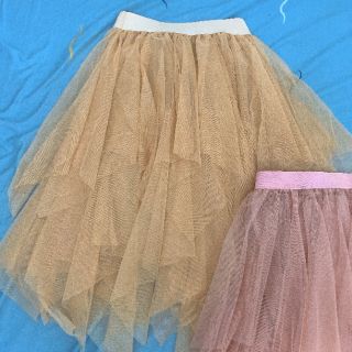Chân váy lưới nhọn pastel