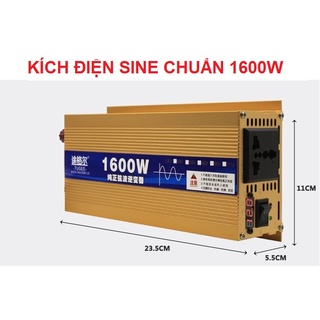Bộ đổi nguồn điện 12v 220v 1600w sine chuẩn - 1600w