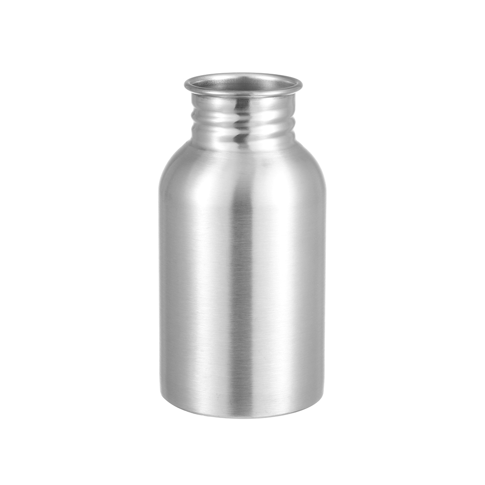 NEONY Portable Water Bottle Leak-Proof Metal Flask Bicycle Water Bottles Vacuum Single Walled Sports Fitness Bamboo Lid Insulated Stainless Steel