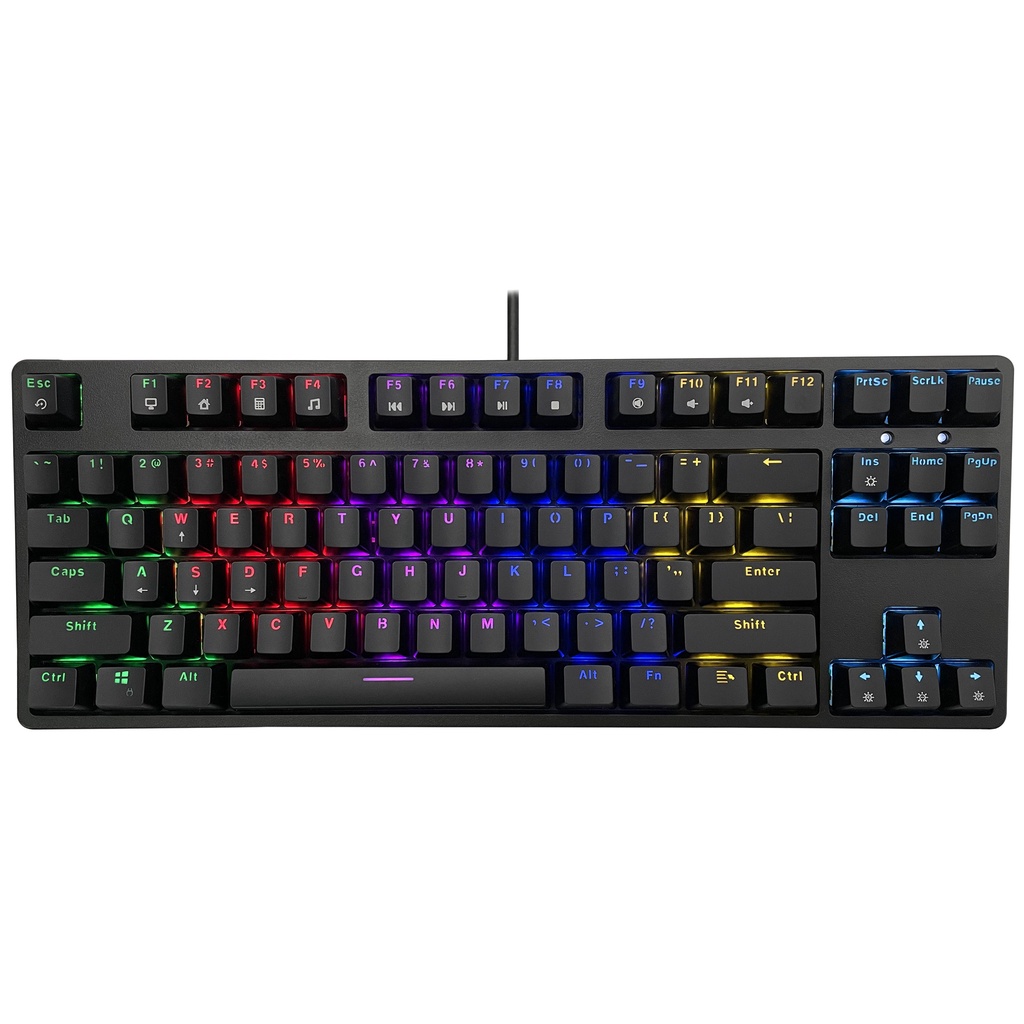 Bàn phím cơ E-DRA EK387L Rainbow LED - Bản mới 2022 (Swicth, Blue / Brown / Red )