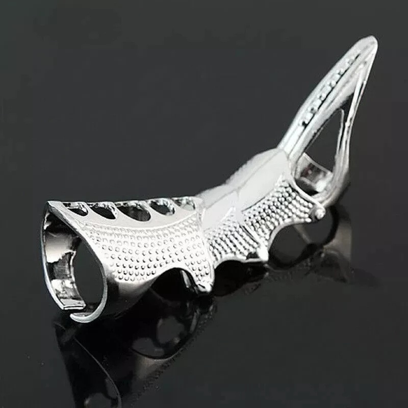 Set Nhẫn Đeo Khớp Ngón Tay Bằng Kim Loại Phong Cách Punk Rock Scroll Unisex