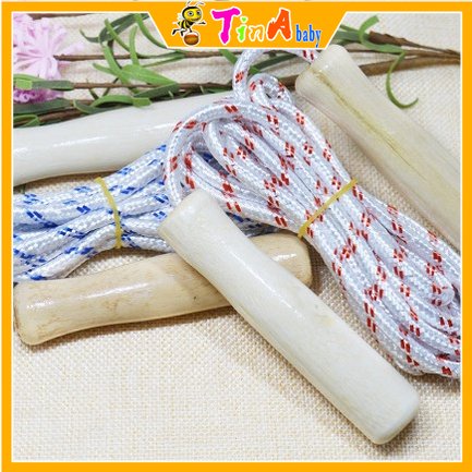 Dây Nhảy Dây Tập Thể Dục Cán Gỗ Dài 2.2m E212