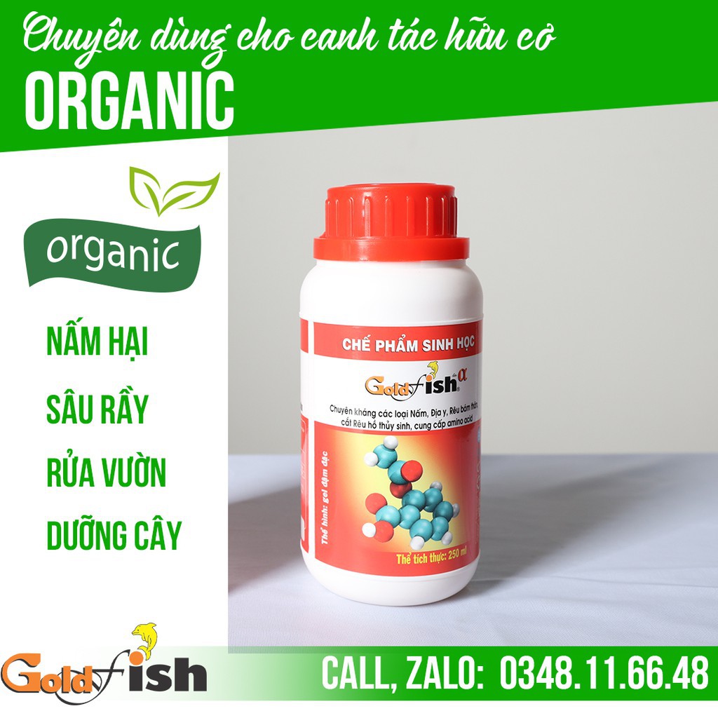 [An toàn] Thuốc trừ nấm bệnh, rầy rệp sinh họcGoldfish Alpha 250ml