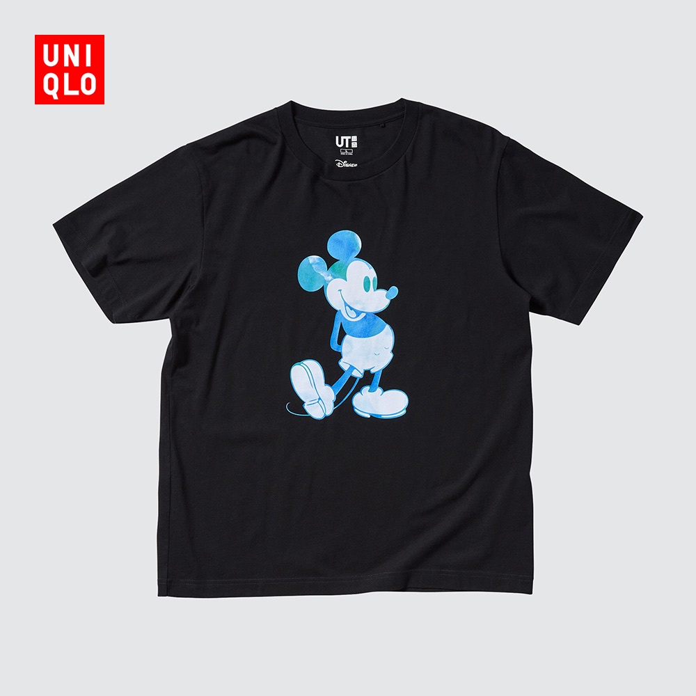 UNIQLO Hàng Có Sẵn Áo Thun Tay Ngắn In Hình Chuột Mickey Cho Nam Và Nữ  447190