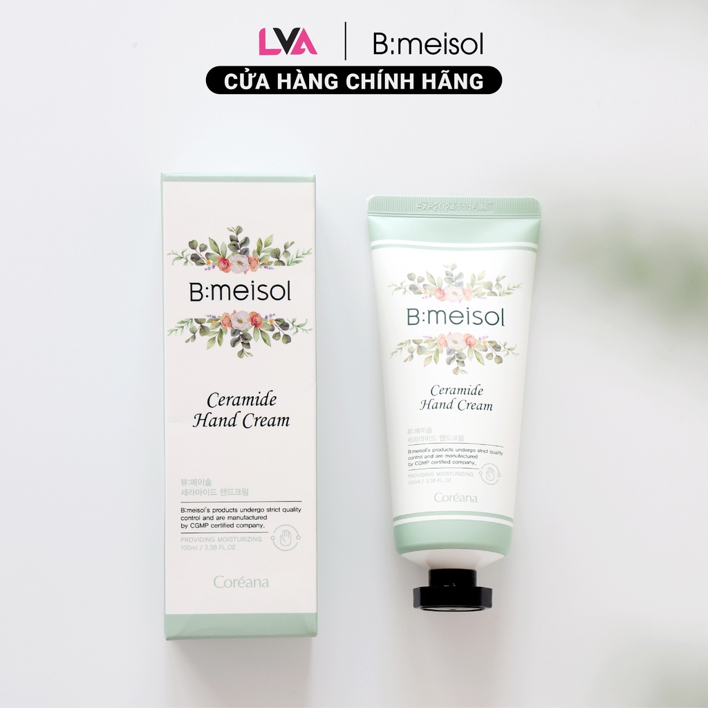 Kem dưỡng da tay mềm mịn, trắng da B:meisol Ceramide Hand Cream 100ml