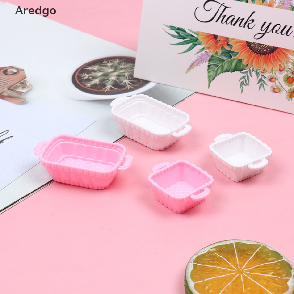 Set 4 giỏ đựng thức ăn mini thân thiện với môi trường trang trí nhà búp bê